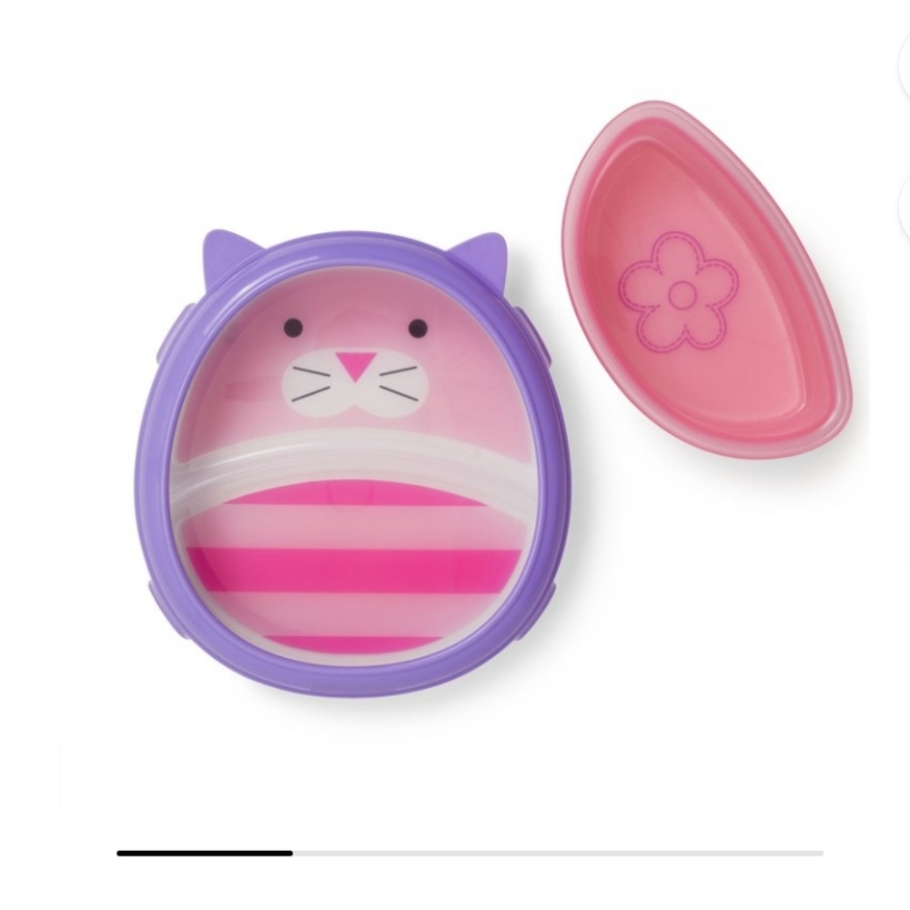 Skidaddle by Skip Hop Smart Serve Toddler Plate and Bowl - Cat